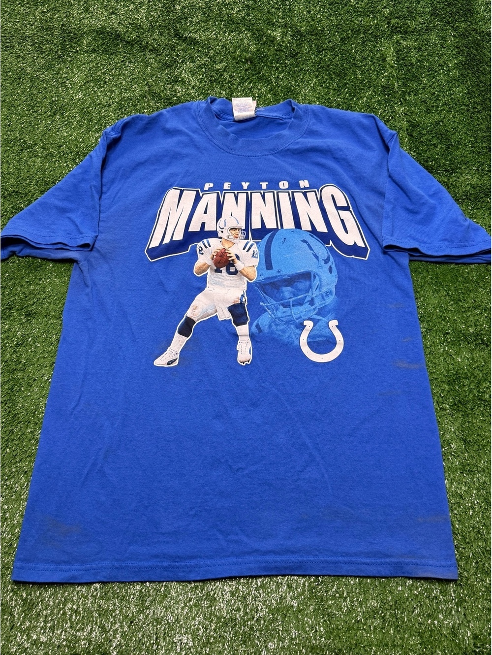 Vintage Y2K Colts Peyton Manning Tee|Tagged Large/Fit Medium